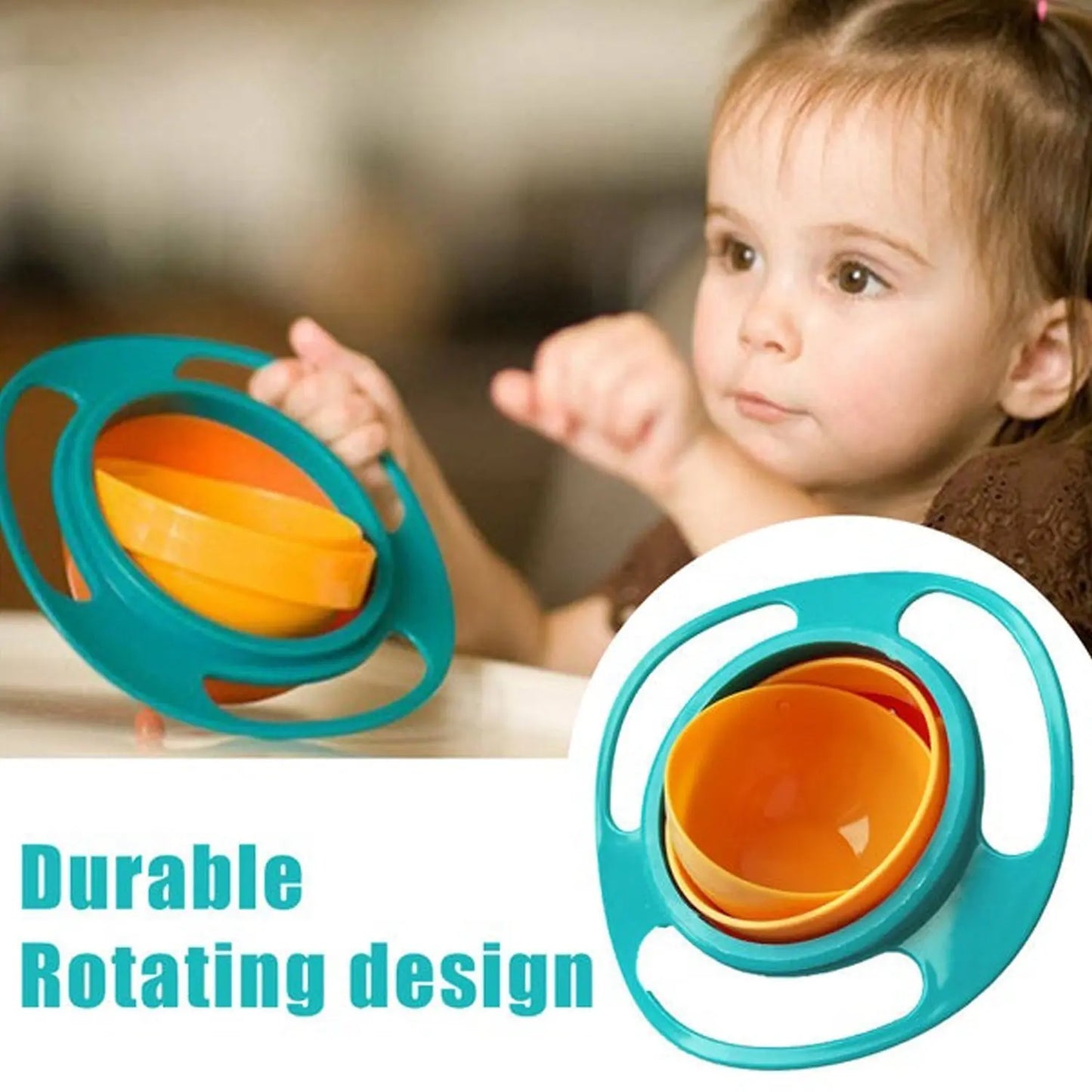 Rotating Baby Bowl | Spill - Proof Toddler Feeding Bowl for Mess - Free Meals - Chestore