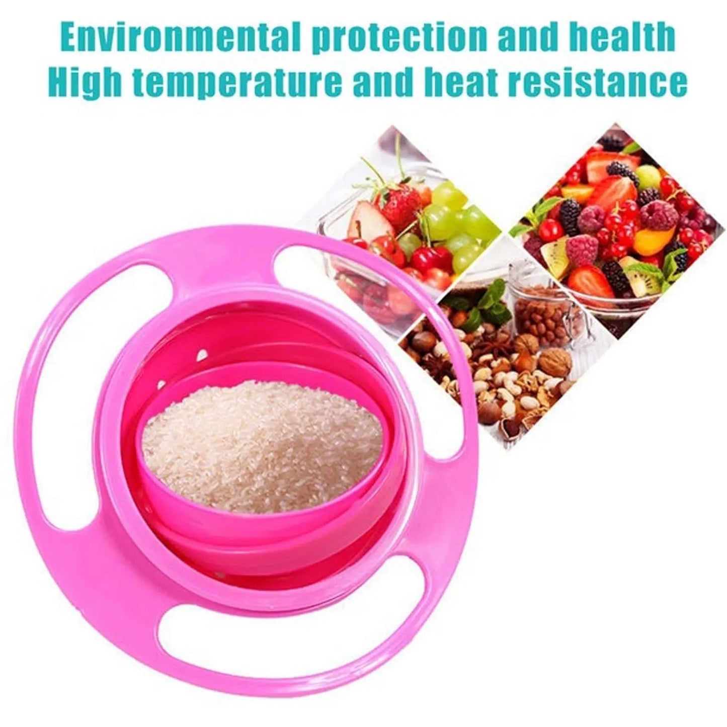 Rotating Baby Bowl | Spill - Proof Toddler Feeding Bowl for Mess - Free Meals - Chestore