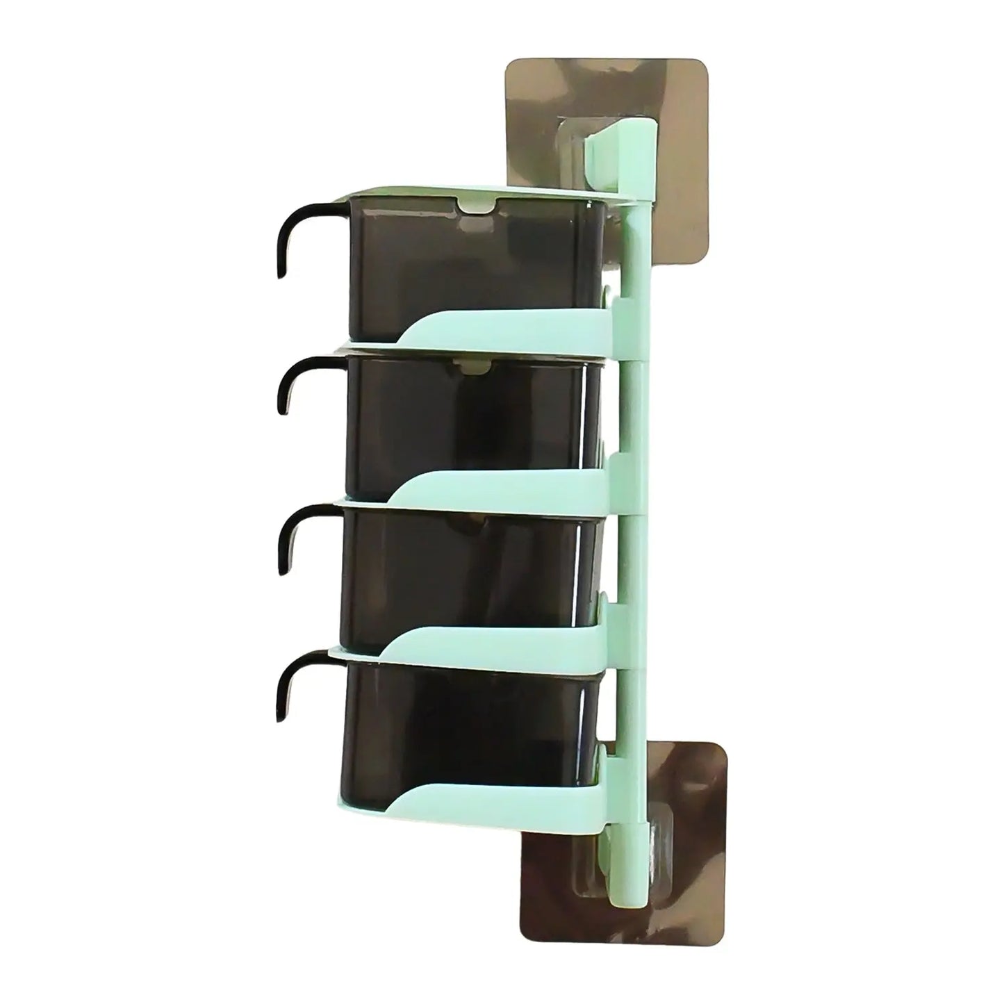 Rotating Spice Jars – 5 - Tier Vertical Seasoning Box with Spoons - Chestore