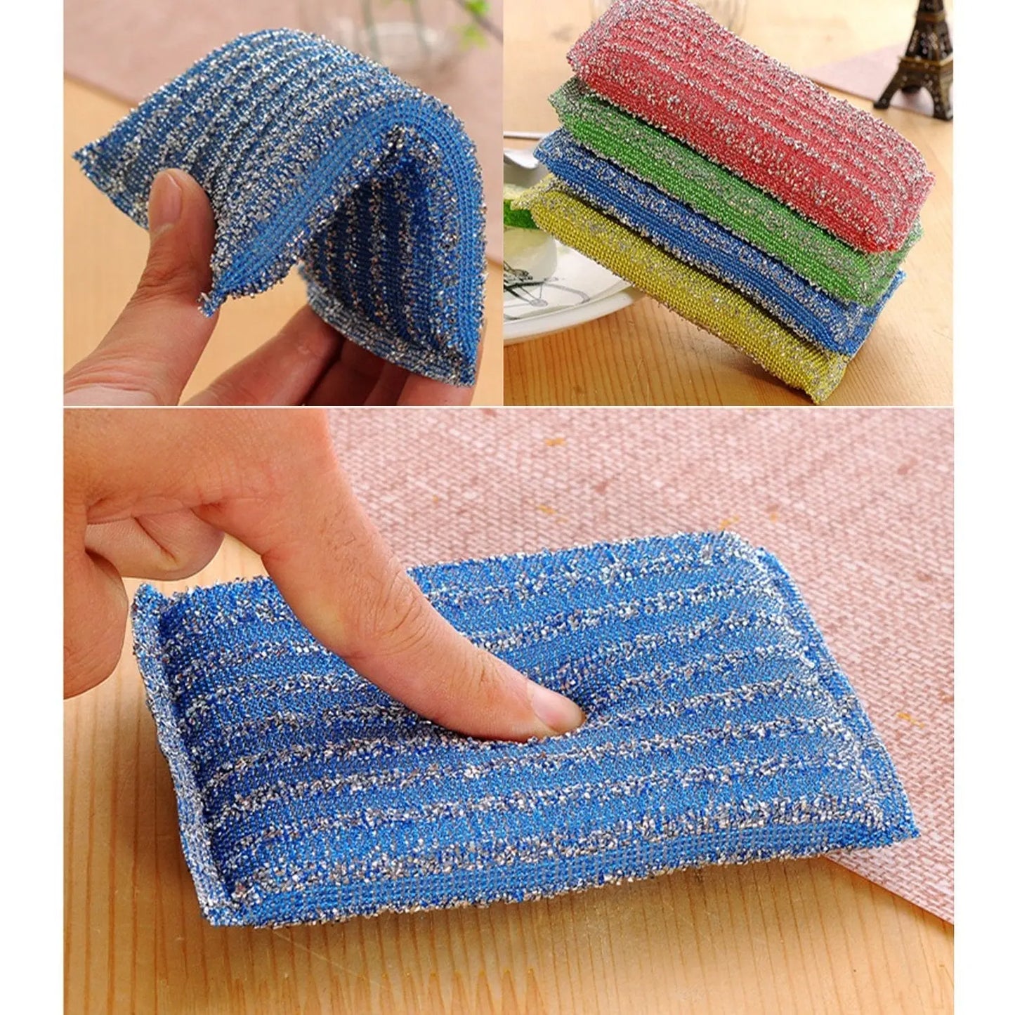 Scratch - Proof Kitchen Utensil Scrubber Pads – Pack of 12 Durable Cleaning Sponges - Chestore