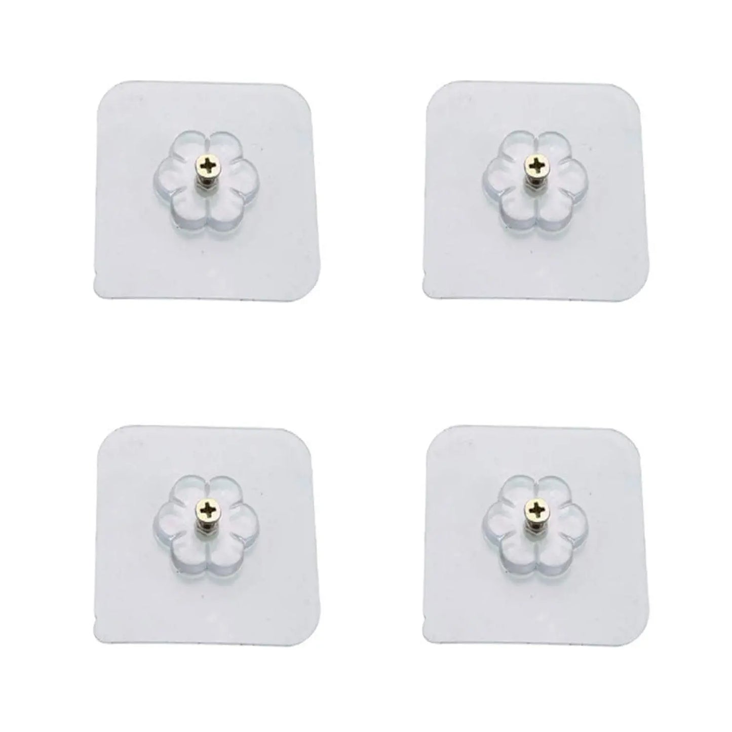 🔩 Self - Adhesive Hooks – Sticker Screw, Nut & Bolt Style (4 Pcs Set) - Chestore