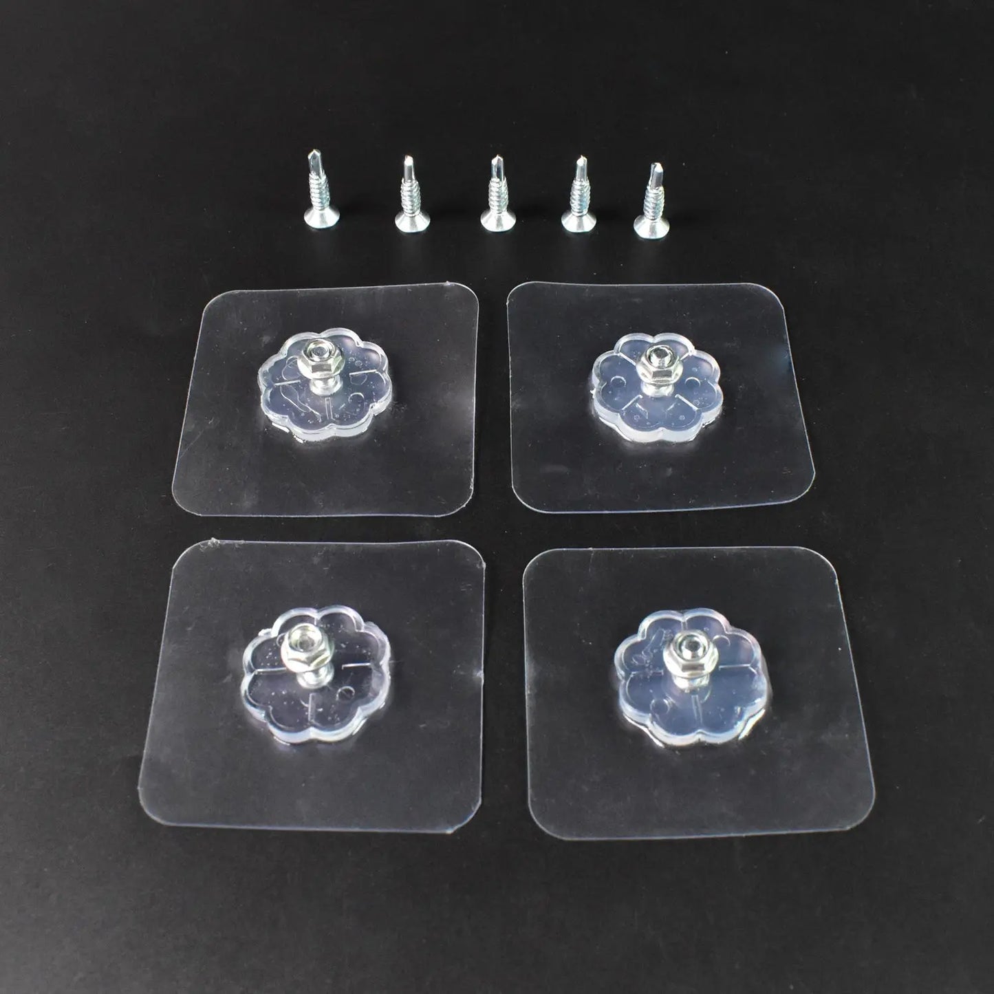 🔩 Self - Adhesive Hooks – Sticker Screw, Nut & Bolt Style (4 Pcs Set) - Chestore
