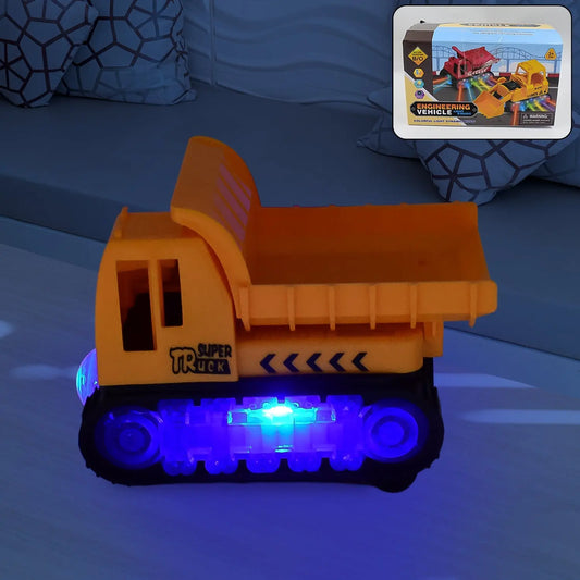 Self - Driving Super Dump Truck Toy for Kids – Electric Engineering Vehicle with Lights & Music (1 Pc) - Chestore