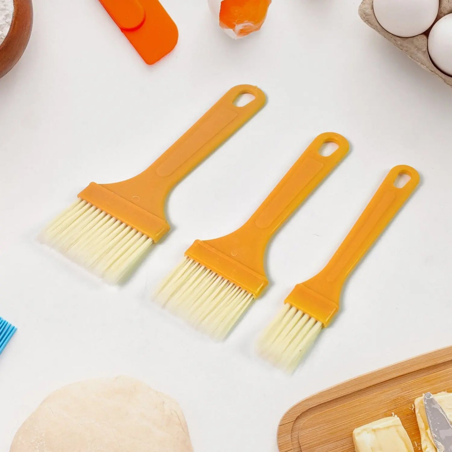 🍗 Multifunction Basting & Pastry Brush Set – 3 Pcs - Chestore