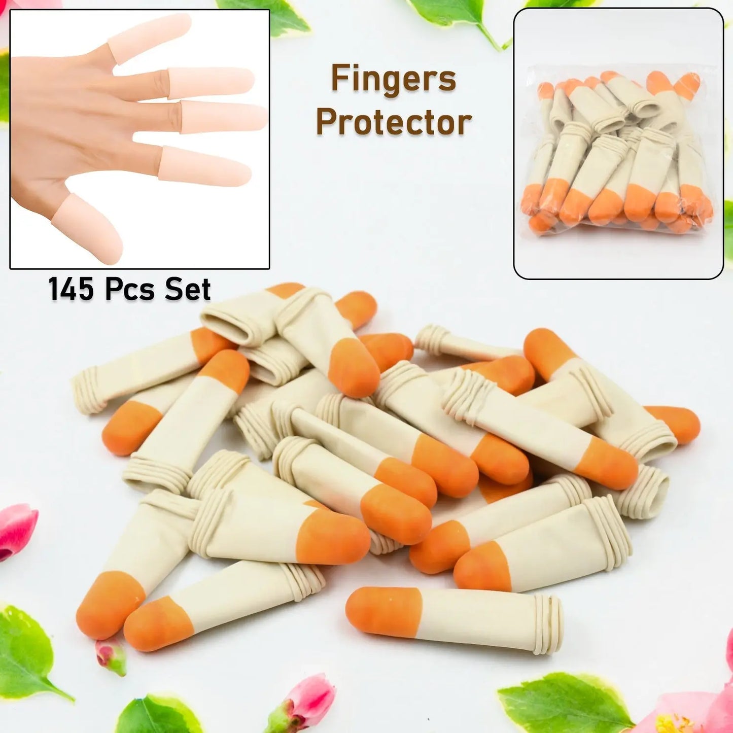145 Pcs Silicone Finger Caps – Heat Resistant Finger Protectors for Cooking, Crafting & More - Chestore