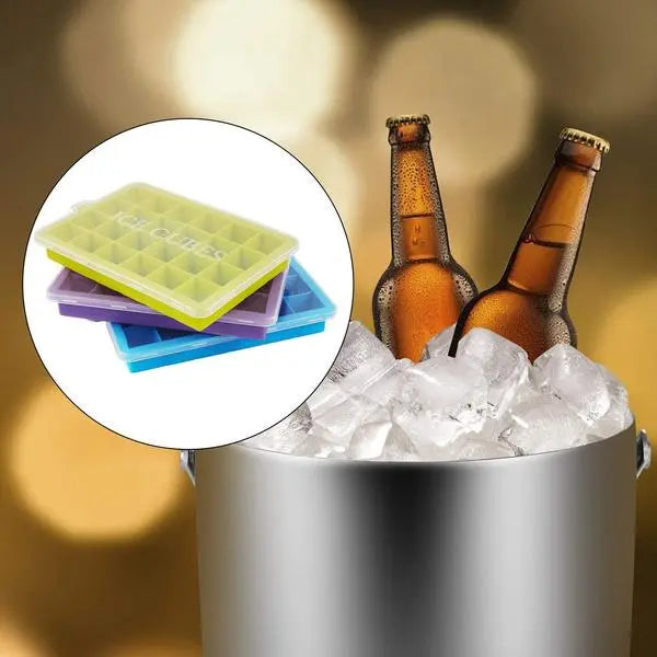 Silicone Ice Cube Tray – 24 - Cavity Flexible & Easy - Release Ice Mold - Chestore