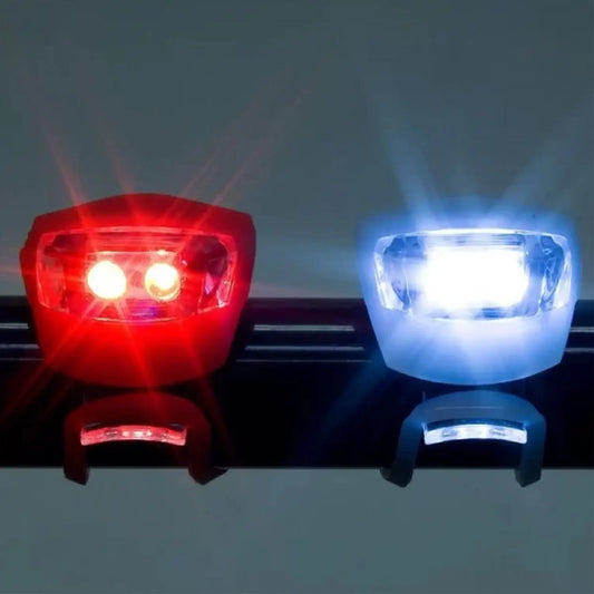 Silicone LED Bike Light Set – Front & Rear Safety Lights (2 PCS) 🚴‍♂️💡🔋 - Chestore
