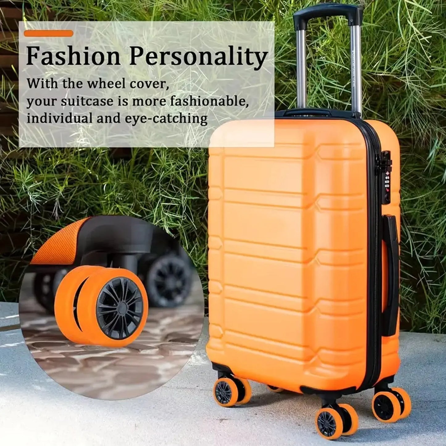 Silicone Luggage Wheel Covers – 8 Pcs (4 Set) | Protect Suitcase Wheels & Reduce Noise While Traveling - Chestore