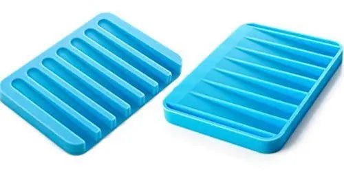 Silicone Soap Holder | Soap Dish Stand Saver Tray for Shower & Bathroom - Chestore