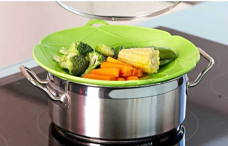 Multifunctional Silicone Lid Cover for Pots & Pans – Spill - Proof & Heat - Resistant - Chestore