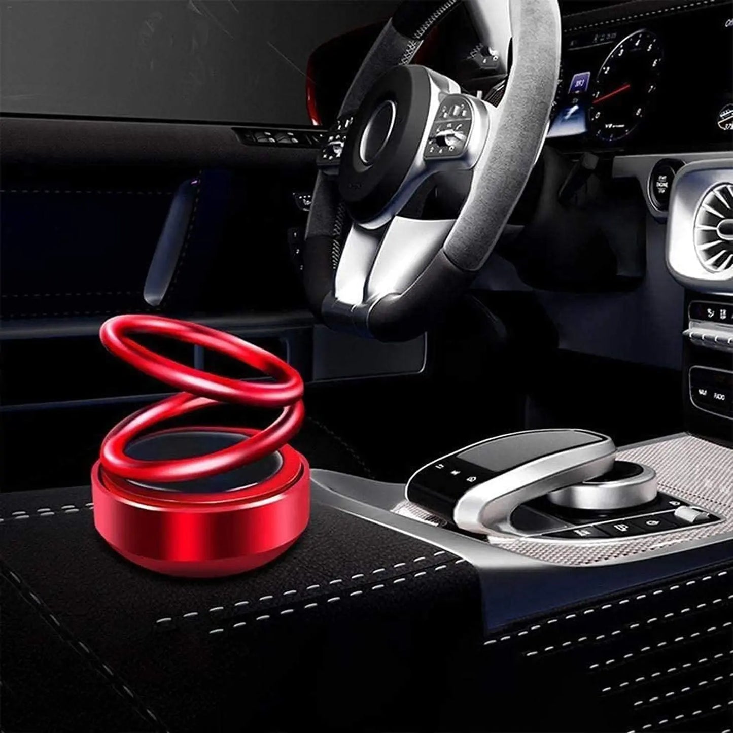 Solar - Powered Car Aroma Diffuser – 360° Rotating Car Air Freshener - Chestore