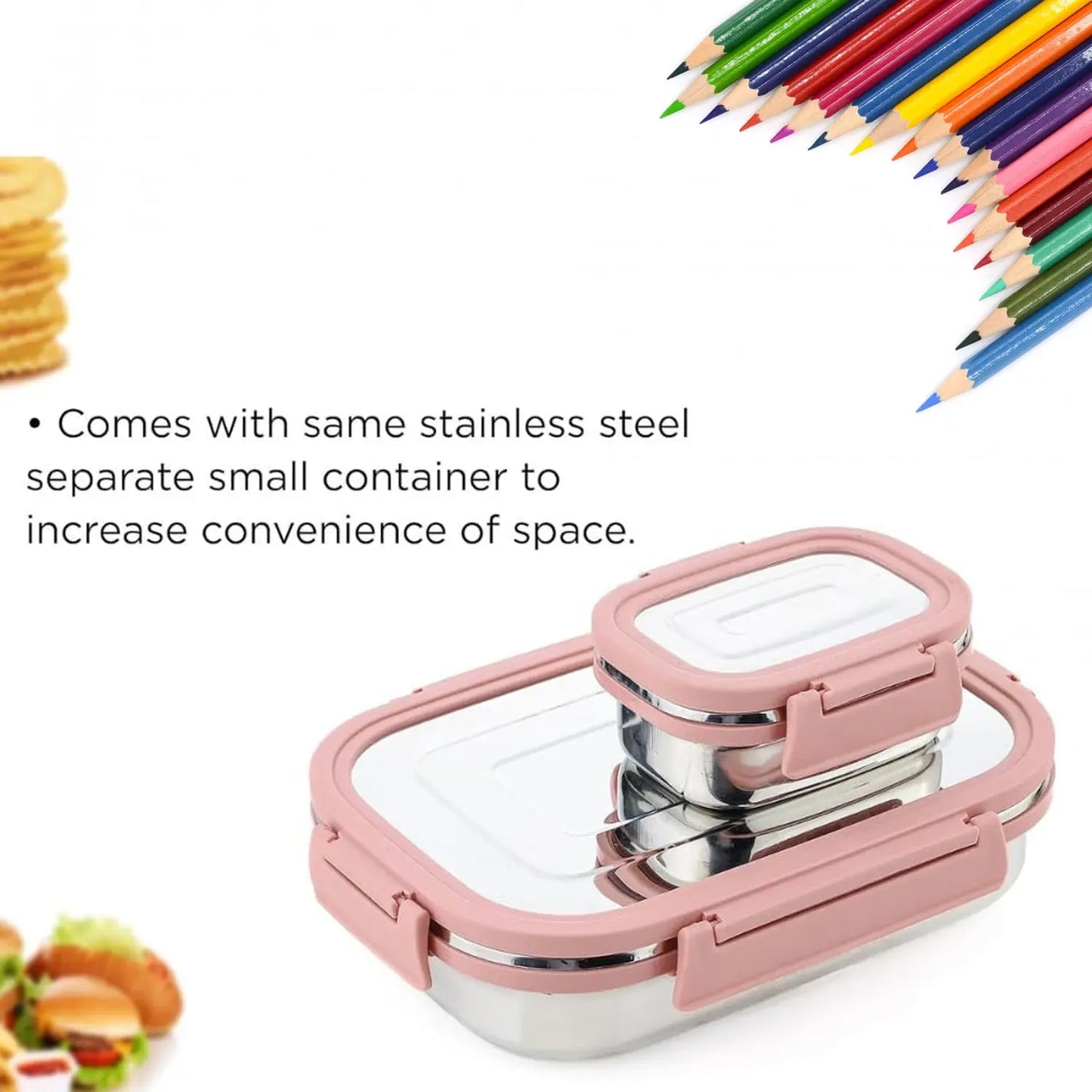 Premium Stainless Steel Leak - Proof Airtight Lunch Box Set – 900ml & 200ml (2 Pcs) - Chestore