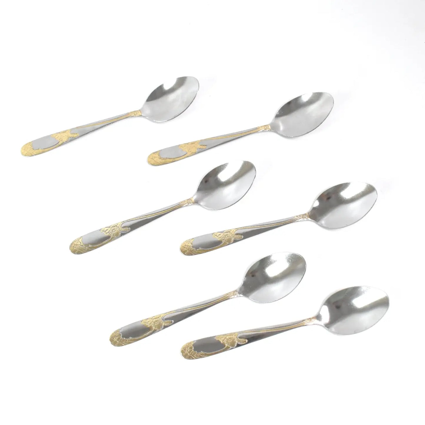 Stainless Steel Baby Spoon Set – 6 - Piece Table Spoon Set for Kids & Toddlers - Chestore