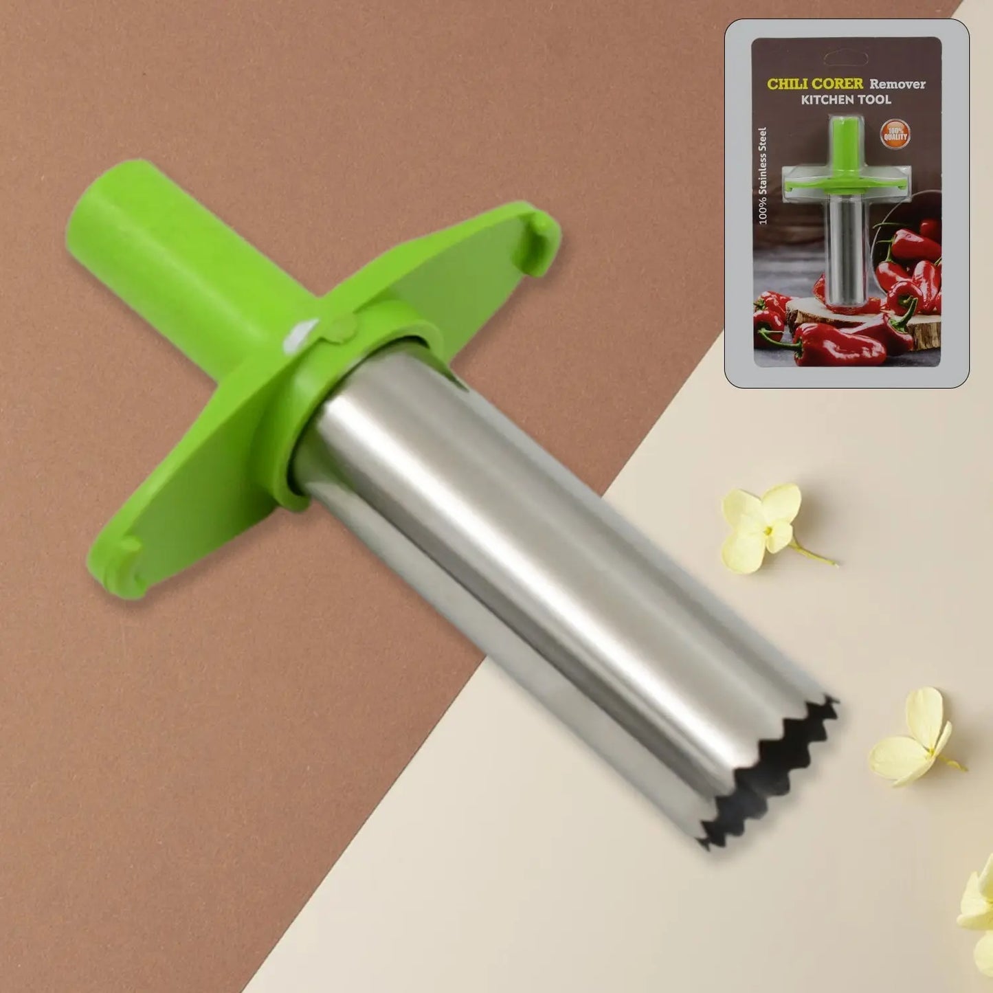 Stainless Steel Chili Corer | Easy Pepper Core Remover - Chestore