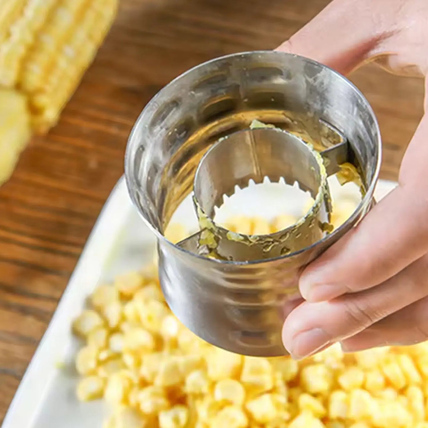 Stainless Steel Corn Cutter | Easy Kernel Remover - Chestore