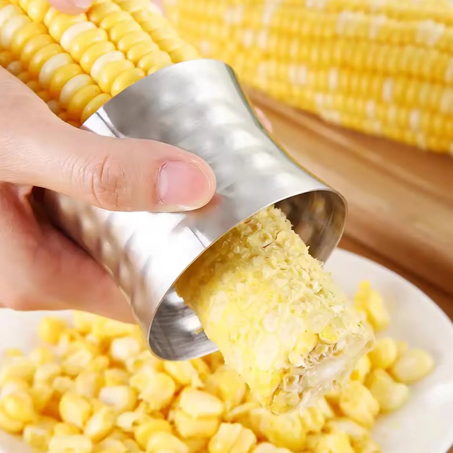 Stainless Steel Corn Cutter | Easy Kernel Remover - Chestore