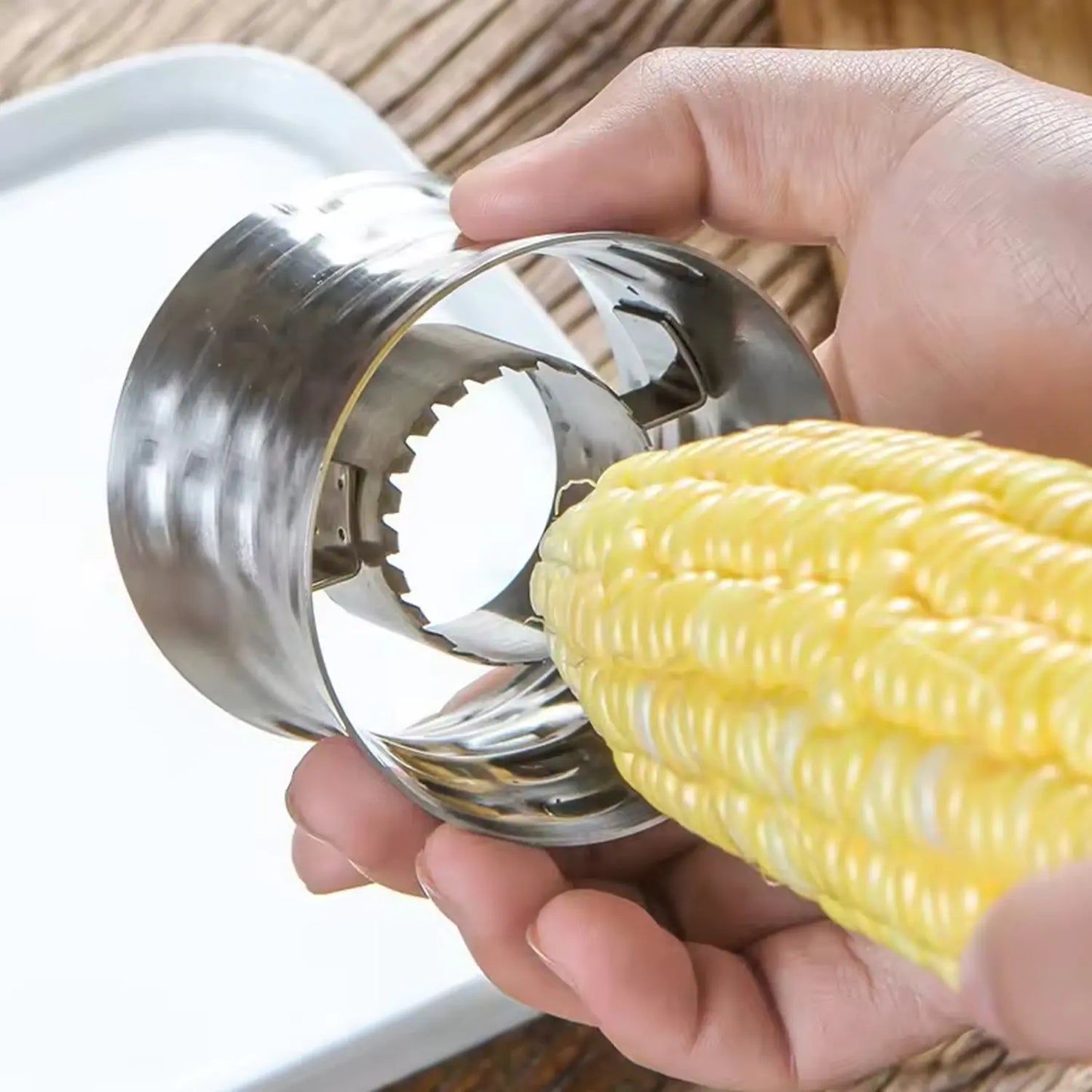 Stainless Steel Corn Cutter | Easy Kernel Remover - Chestore