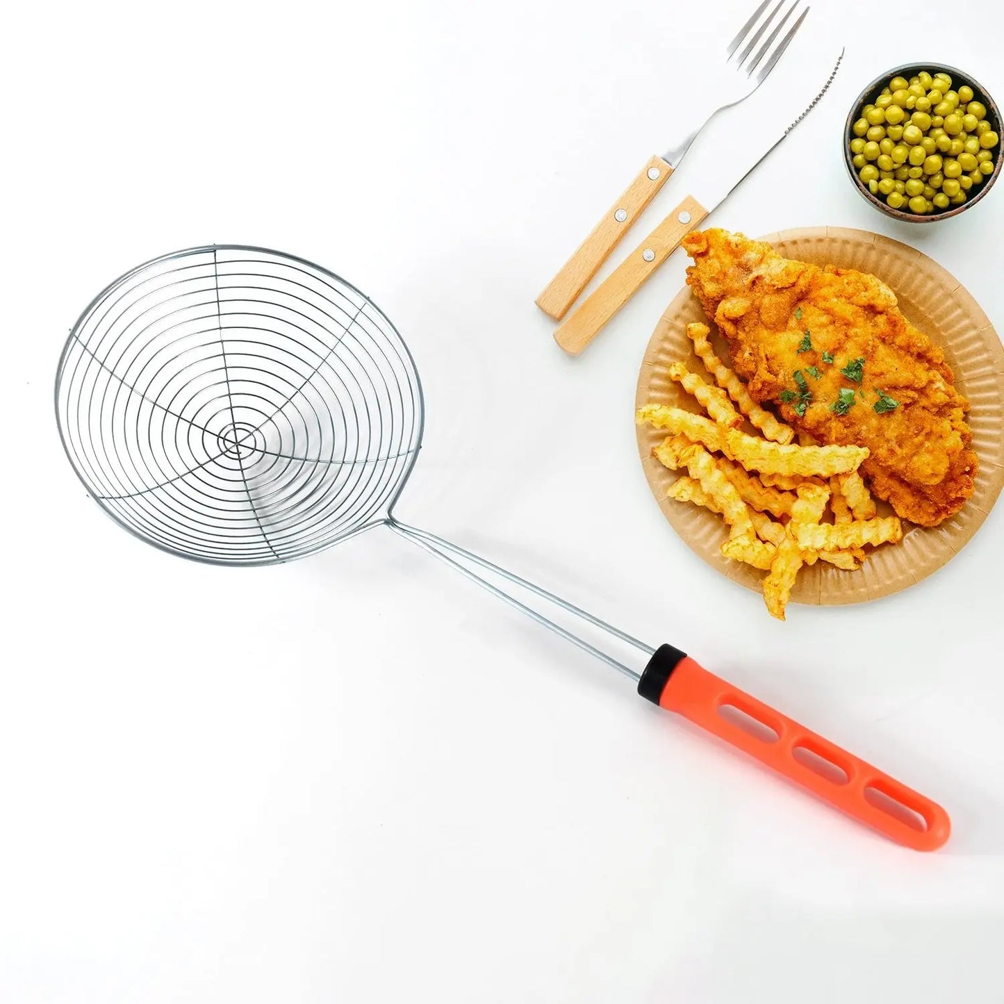 Stainless Steel Deep Fry Strainer – Durable, Heat - Resistant & Oil Draining 🍟🔥 - Chestore