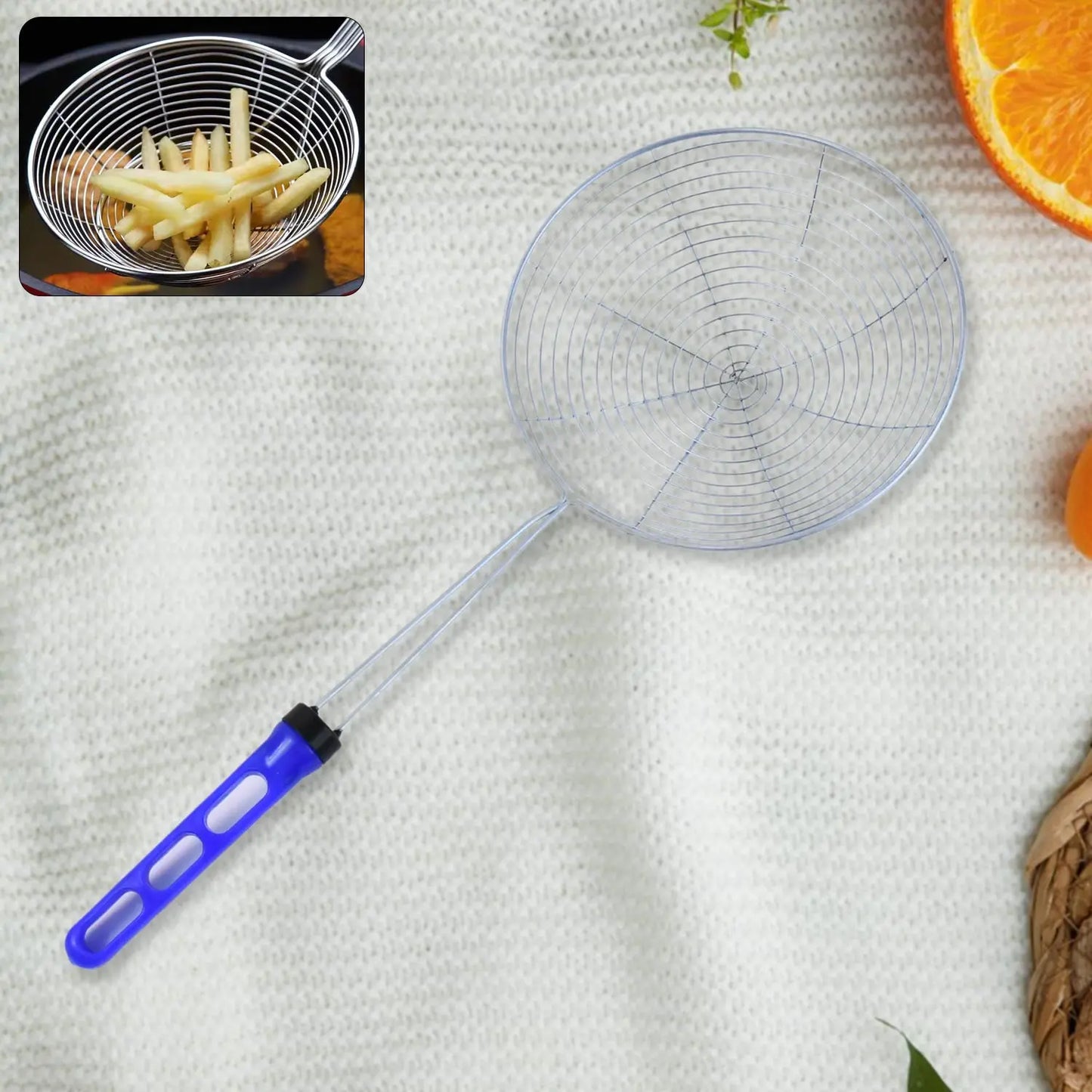 Stainless Steel Deep Fry Strainer – Large, Durable & Heat - Resistant 🍟🔥 - Chestore
