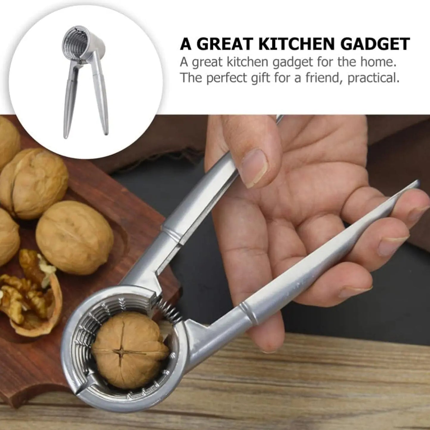 Luxury Die - Cast Walnut Cracker & Nut Cutter – Stainless Steel - Chestore