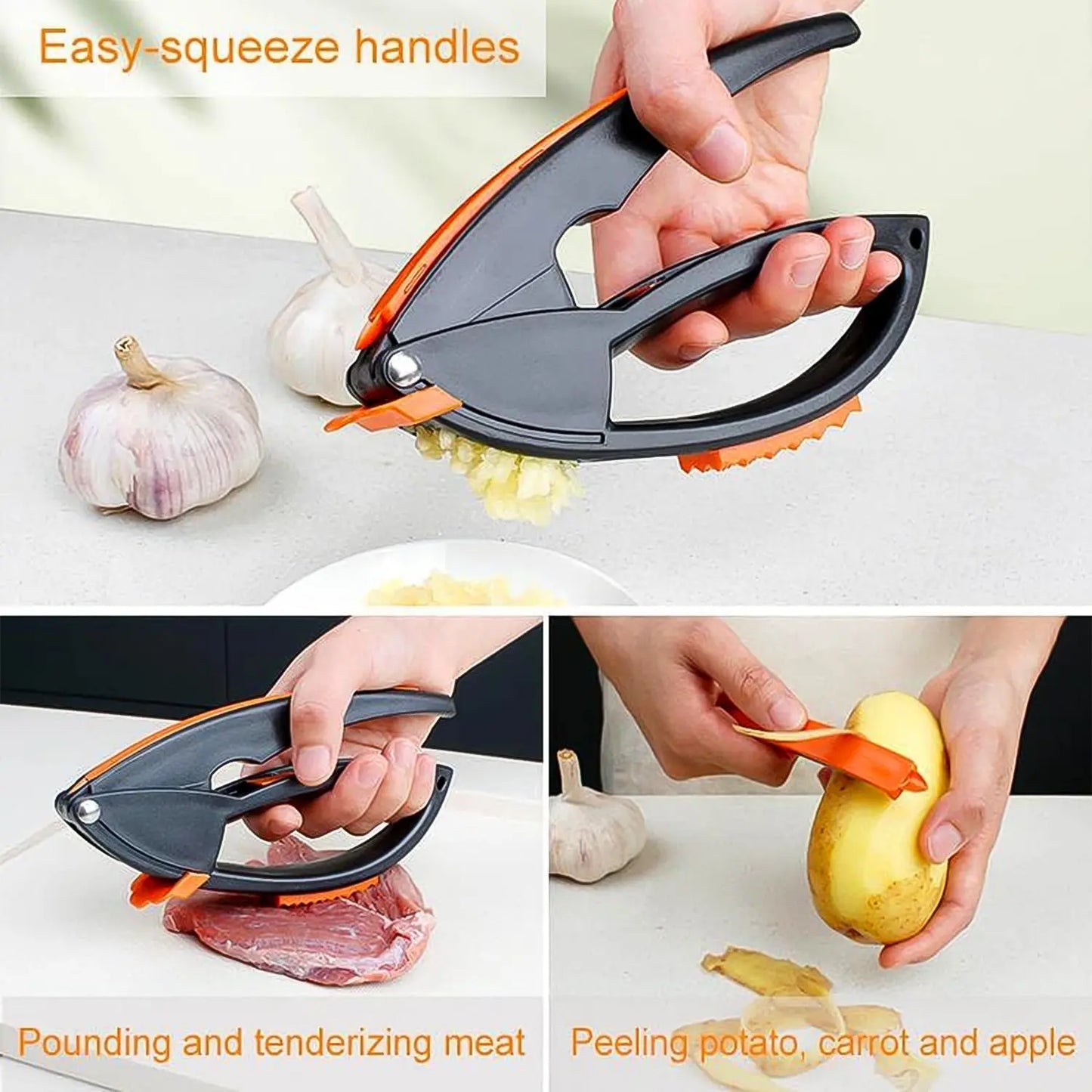 Multifunctional Garlic Press – Easy Mincing & Crushing Tool for Kitchen - Chestore