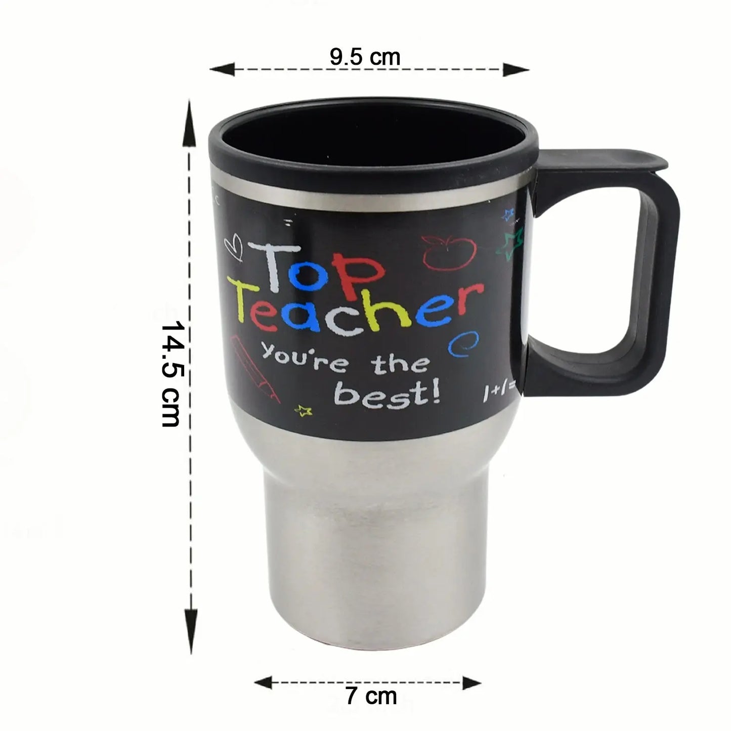 Stainless Steel Vacuum Glass Insulated Coffee Mug with Lid & Handle – Double - Walled Travel Cup - Chestore