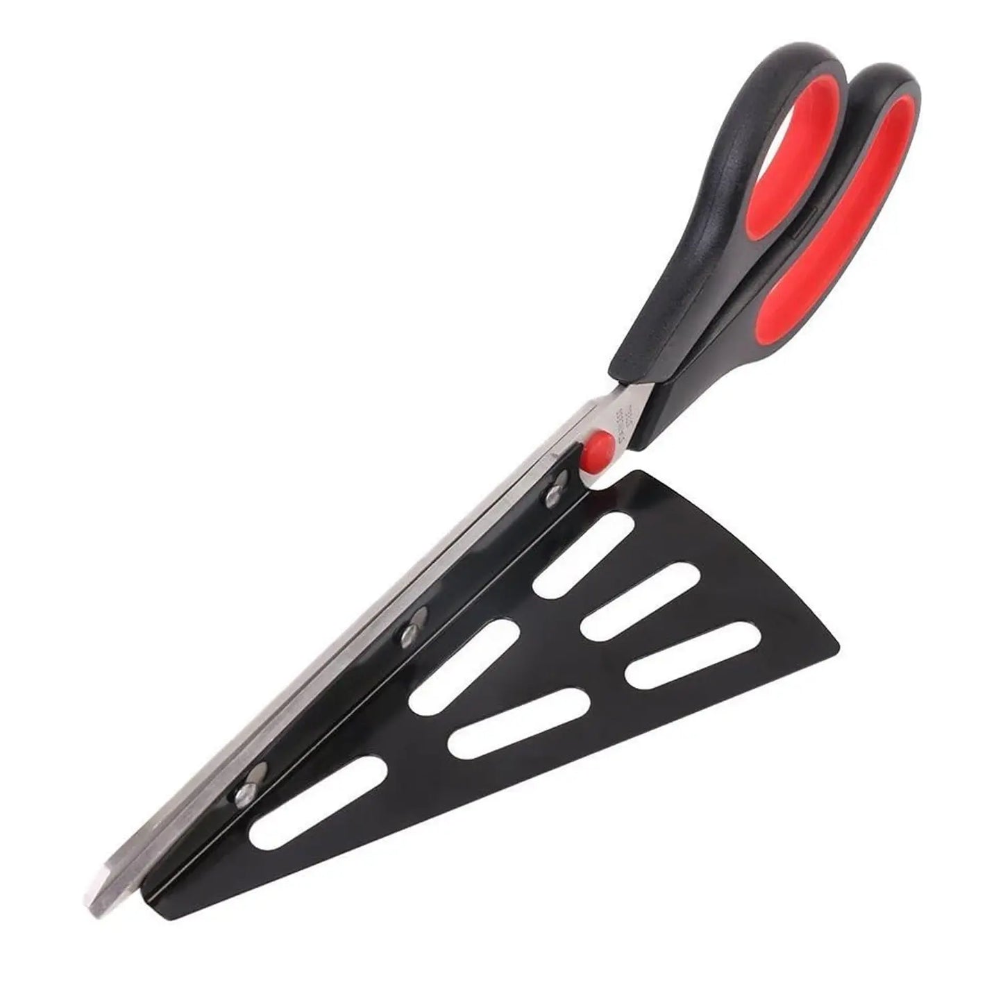 Stainless Steel Pizza Cutter Scissors with Removable Spatula – Easy & Mess - Free Slicing - Chestore