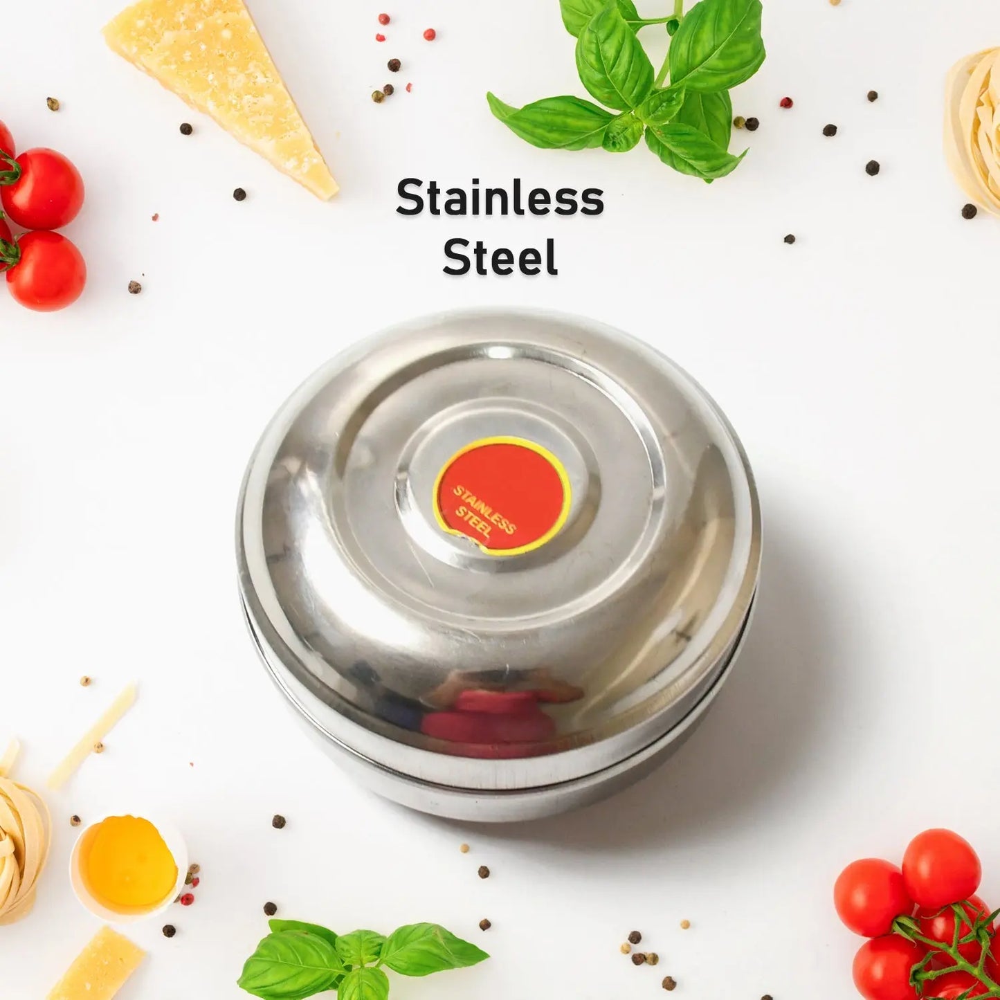 Stainless Steel Round Tiffin Box – Multi - Purpose Lunch Box for Kids & Adults 🎒🍱✨ - Chestore