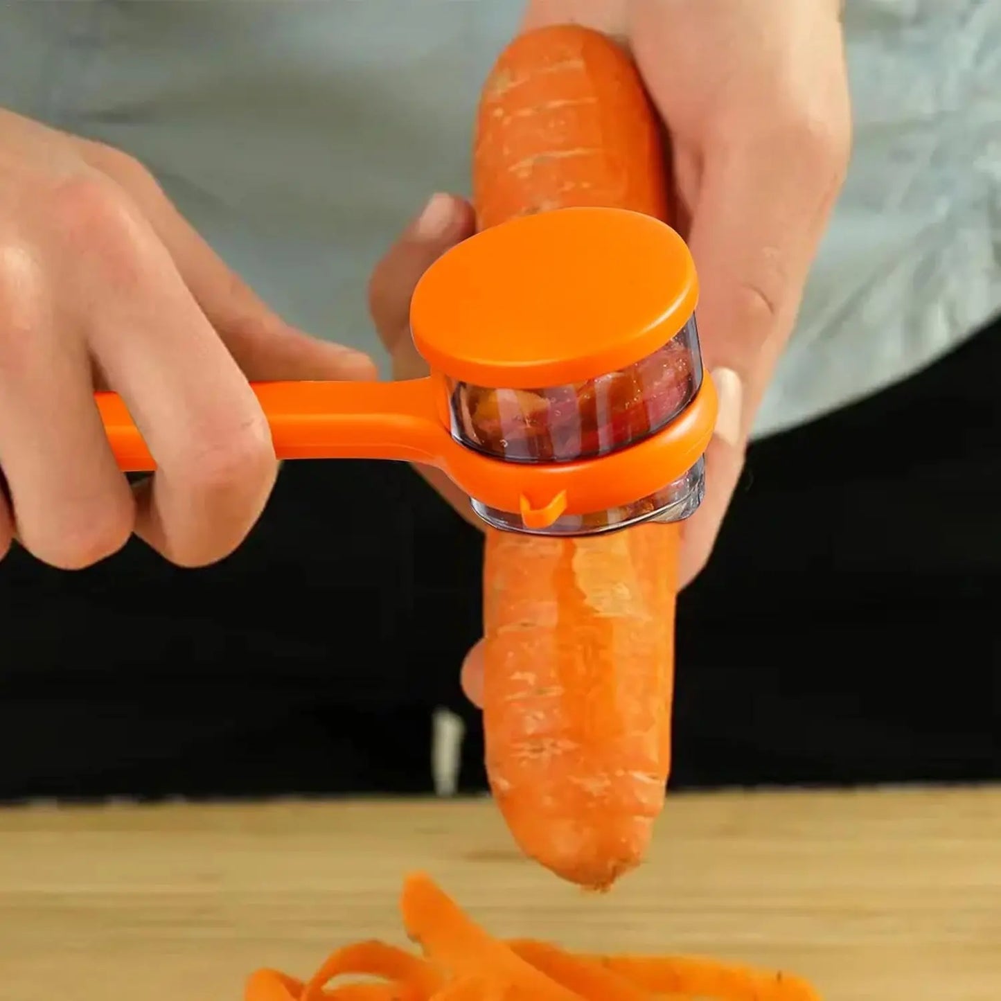 Stainless Steel Peeler with Container – Mess - Free Vegetable & Fruit Peeling - Chestore