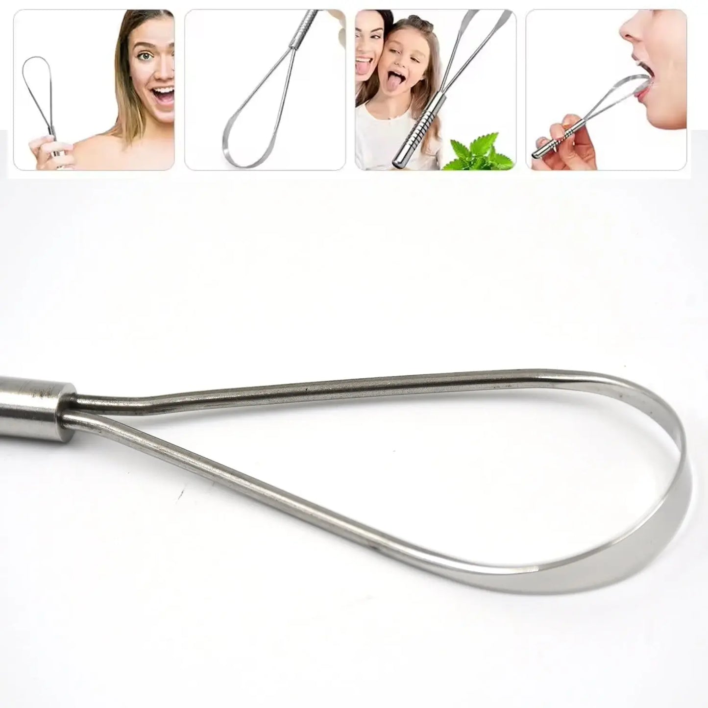 Steel Tongue Cleaner – Rust - Resistant Tongue Scraper for Fresh Breath & Oral Hygiene - Chestore