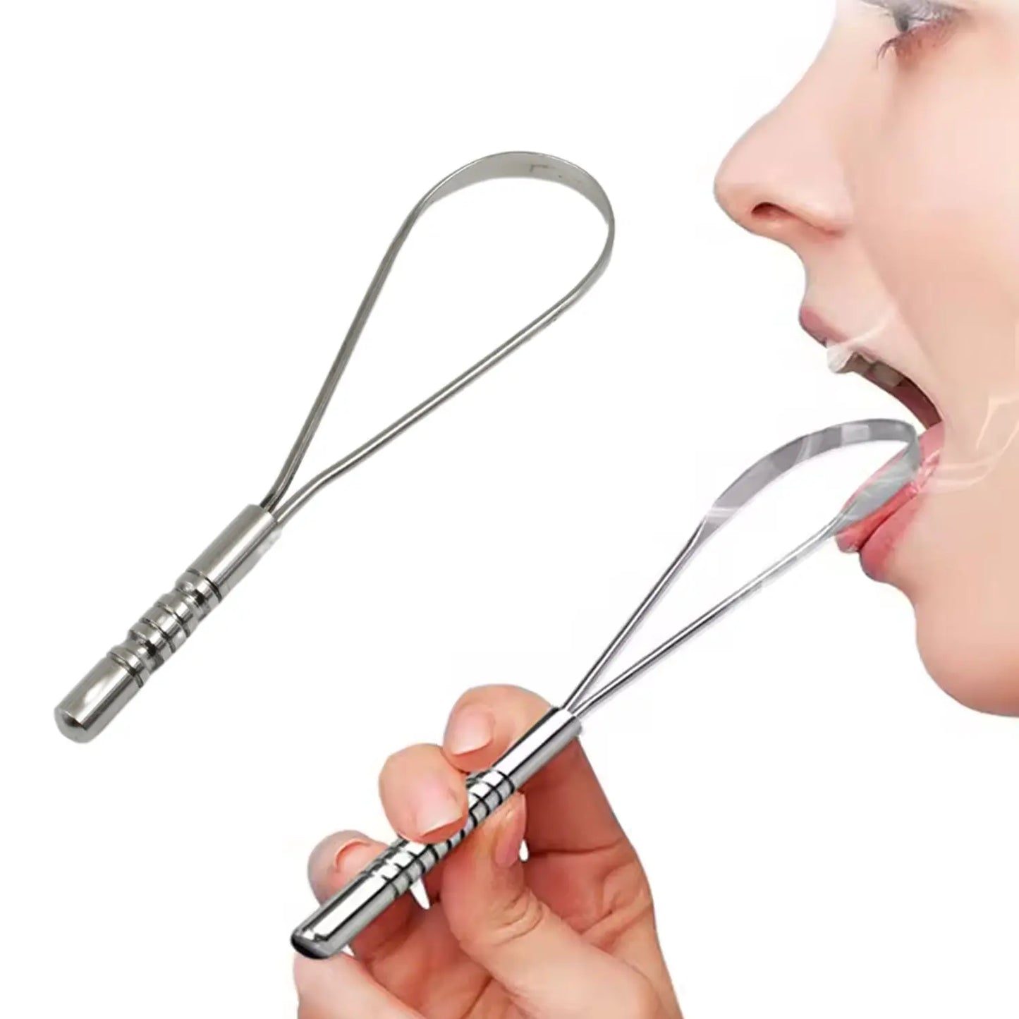 Steel Tongue Cleaner – Rust - Resistant Tongue Scraper for Fresh Breath & Oral Hygiene - Chestore