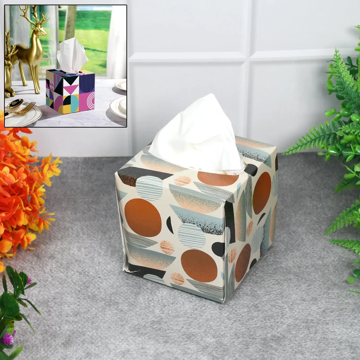 Tissues Cube Box Stylish And Practical Tissue Holder For Home Office (50 Pcs Set Approx) - Chestore