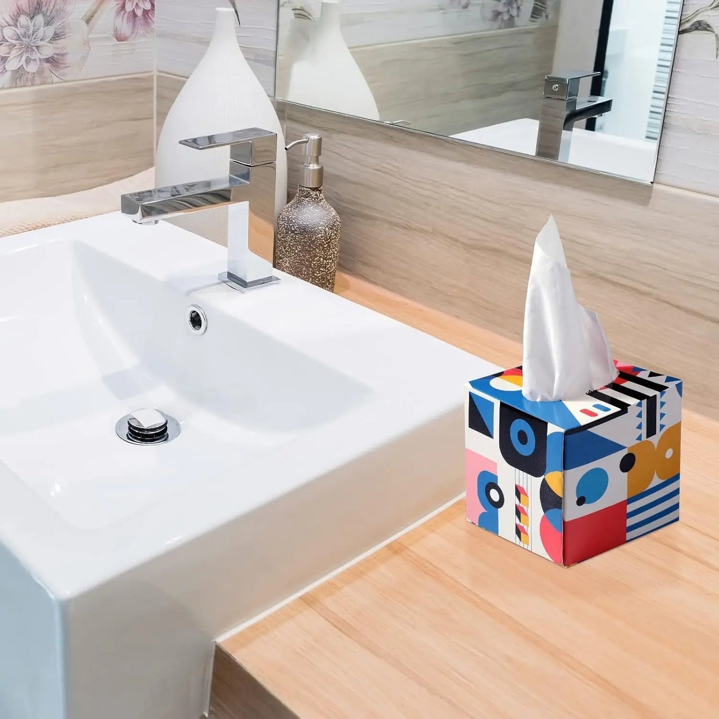 Tissues Cube Box Stylish And Practical Tissue Holder For Home Office (50 Pcs Set Approx) - Chestore