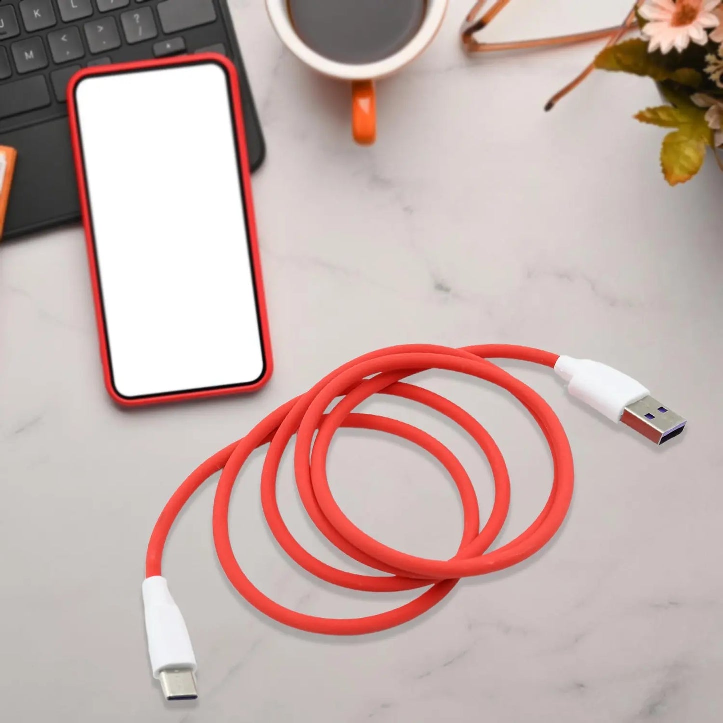 Unique Type - C Dash Charging USB Data Cable - Fast Charging & Data Transfer for All C - Type Mobile Devices - Chestore