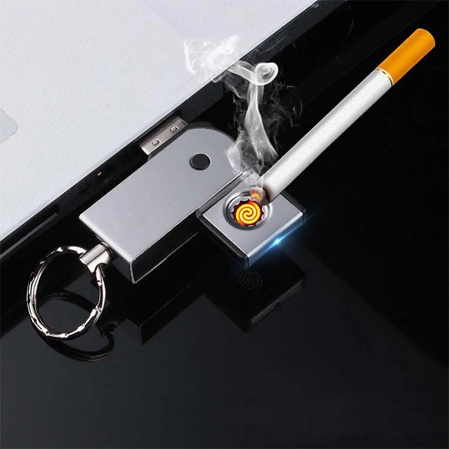 USB Mini Portable Rechargeable Lighter – Slim Metal Flameless Windproof Lighter - Chestore