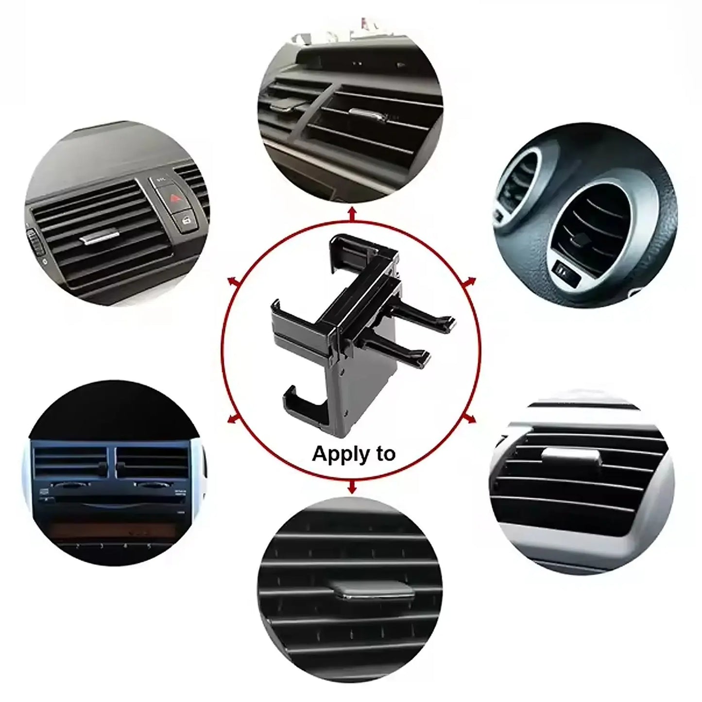 Smartphone Car Phone Holder for Air Vent – Universal GPS & Cellphone Stand for Car Dashboard (1 Pc) - Chestore