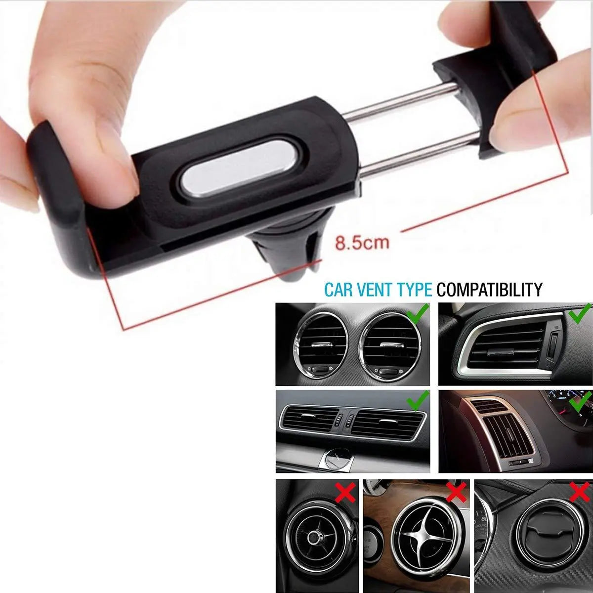 Universal Car Air Vent Mount - Secure Mobile Phone Holder for Car Vent - Chestore