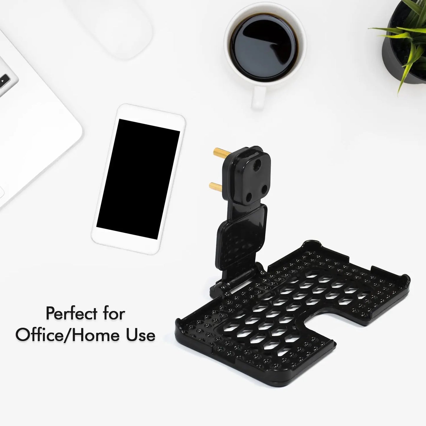 Multi - Purpose Wall Charging Stand – Mobile Holder for Socket Mount (Black) 🔌📱⚫ - Chestore
