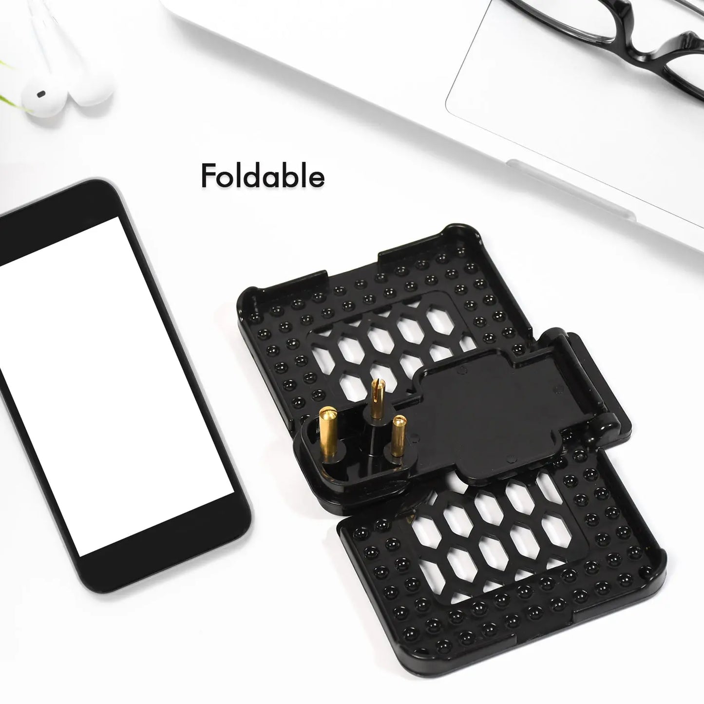 Multi - Purpose Wall Charging Stand – Mobile Holder for Socket Mount (Black) 🔌📱⚫ - Chestore