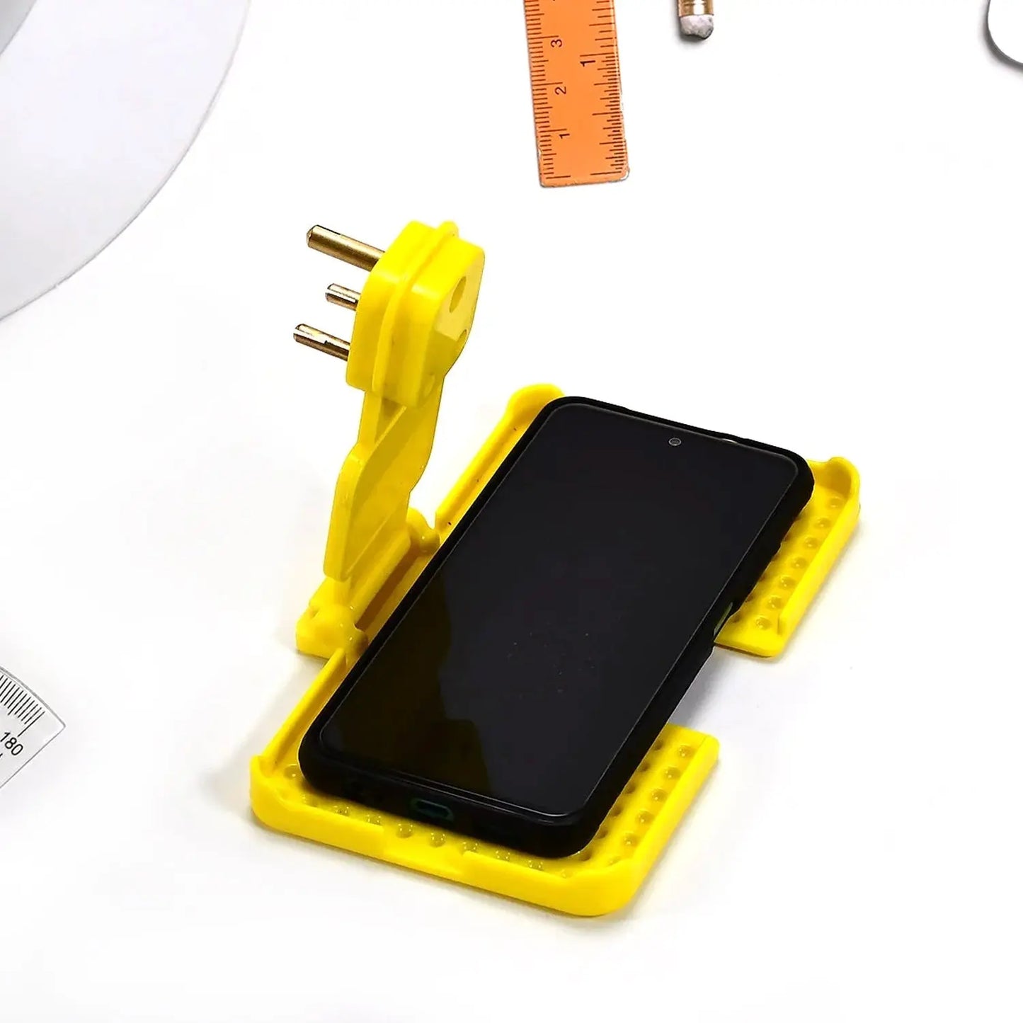 Multi - Purpose Wall Holder Stand for Charging Mobile – Fits in Socket, Mix Color (1 Pc) - Chestore