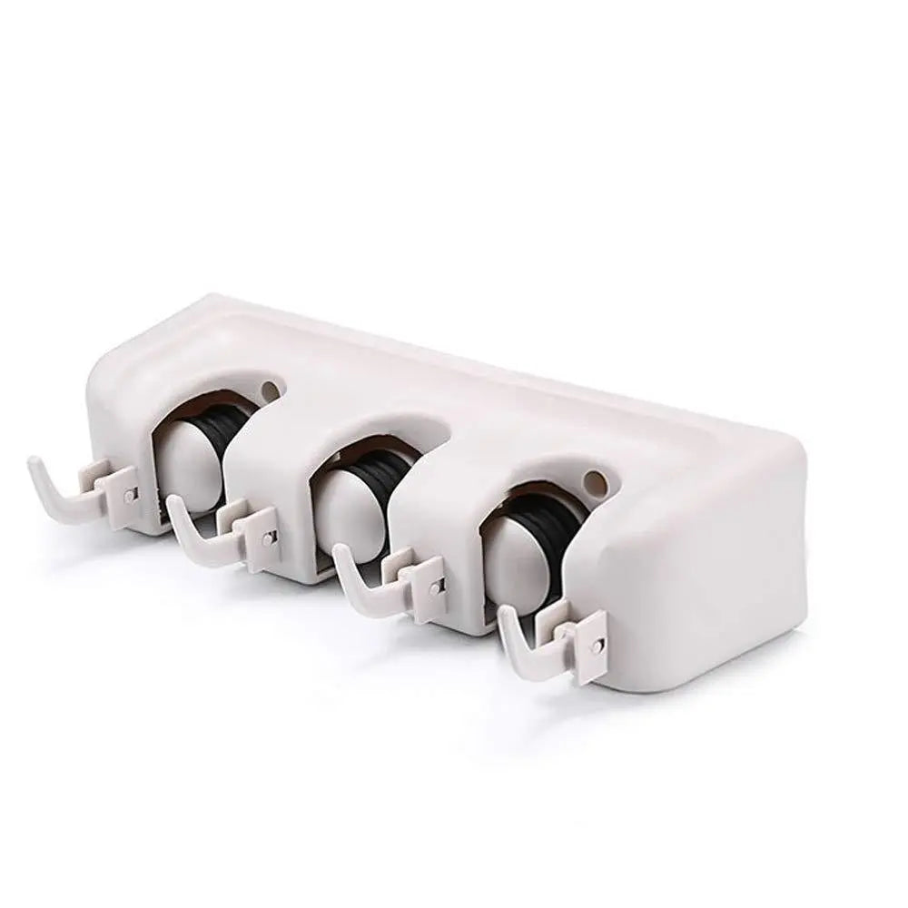 3 - Layer Mop and Broom Holder – Wall Mounted Organizer | Space - Saving & Durable - Chestore