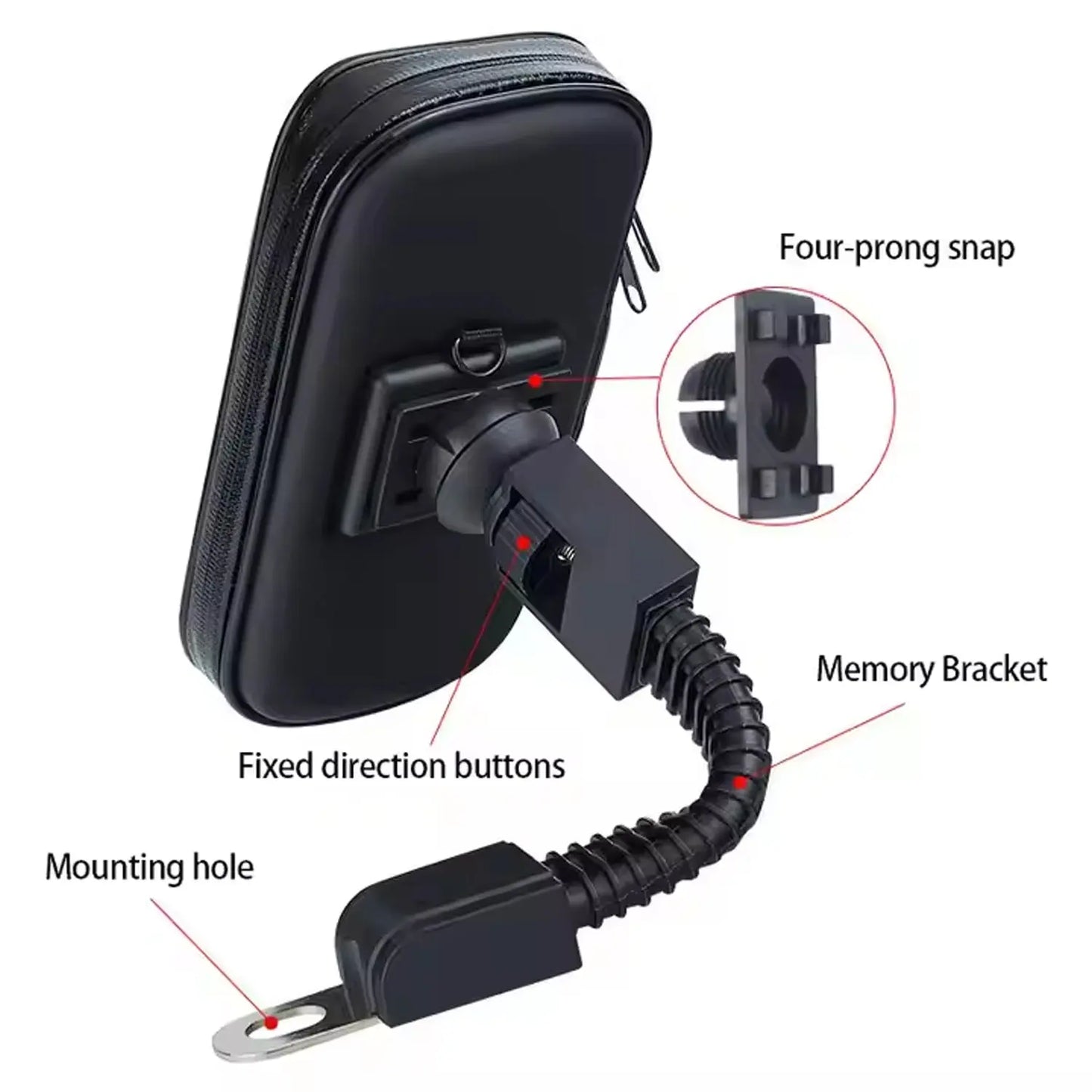 Weather - Resistant Bike Phone Holder Case – Secure Mount for All Rides 🚴📱☔ - Chestore