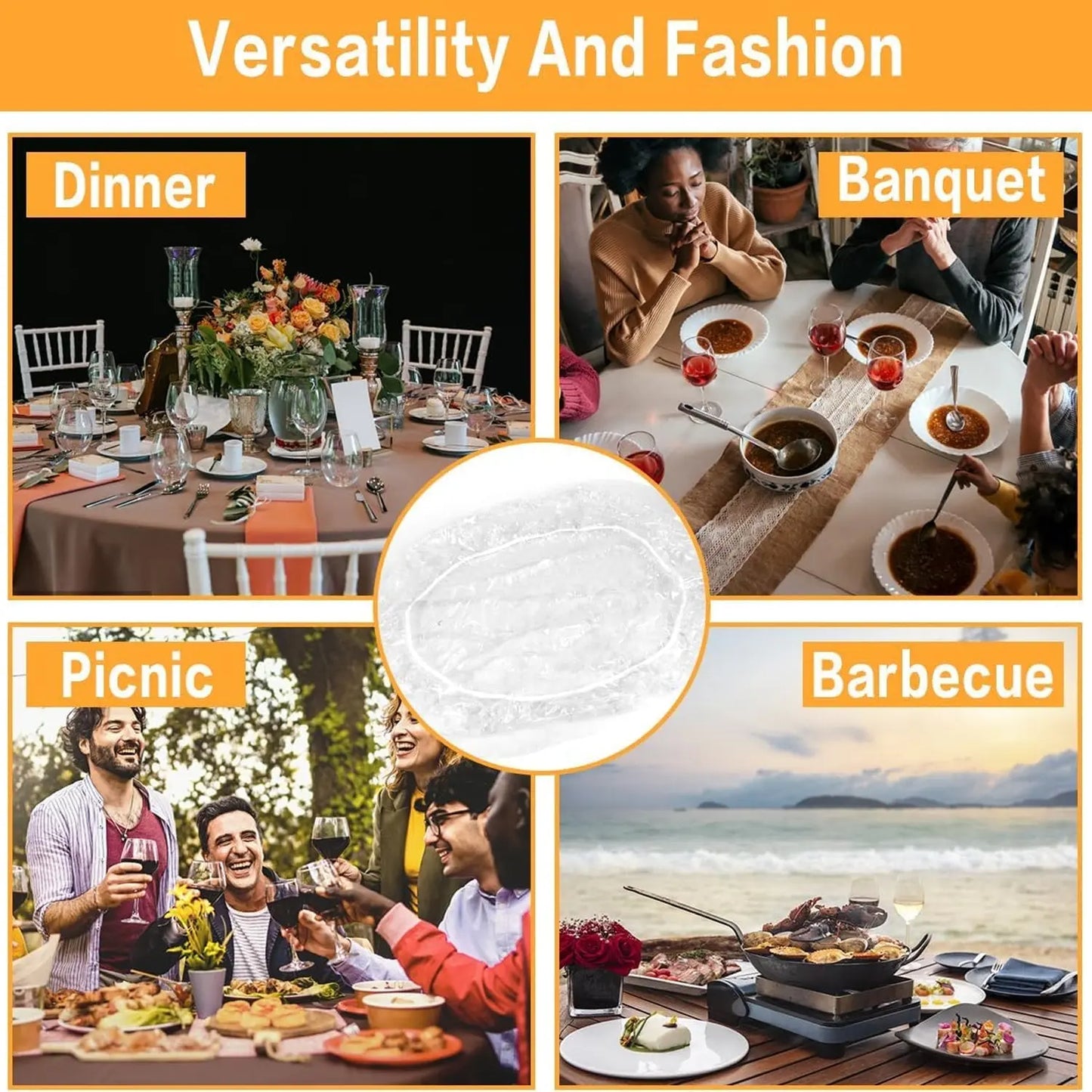 Big Elastic Table Cover Bag – 1.6m | Waterproof & Reusable (10 Pcs Set) 🏡✨ - Chestore