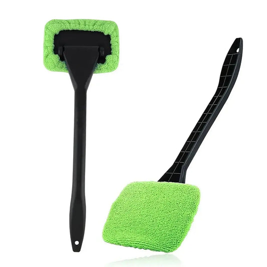 Windshield Glass Cleaner Wiper with Extra Microfiber Cloth – 38cm Long Handle 🧽🚗🪟 - Chestore