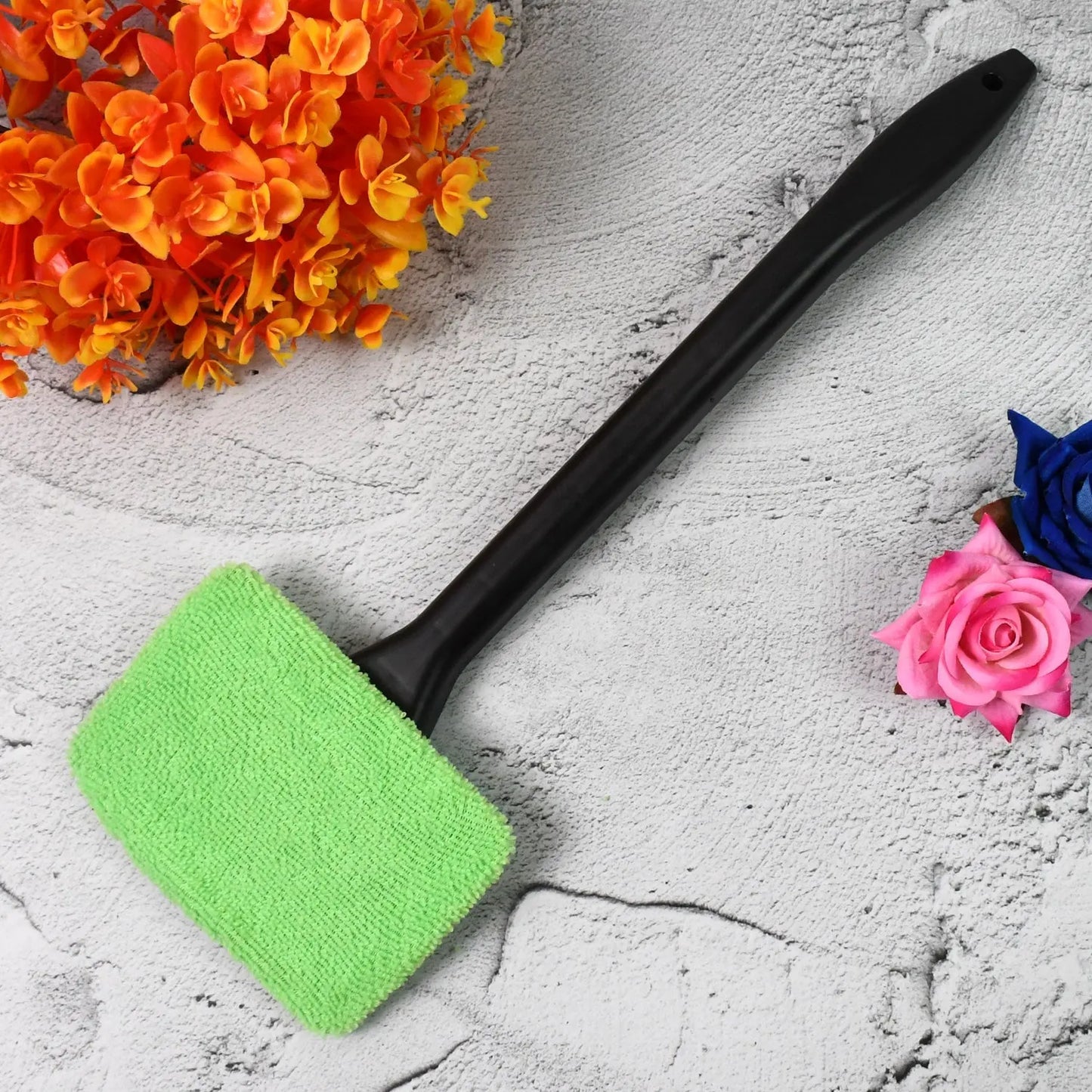 Windshield Glass Cleaner Wiper with Extra Microfiber Cloth – 38cm Long Handle 🧽🚗🪟 - Chestore