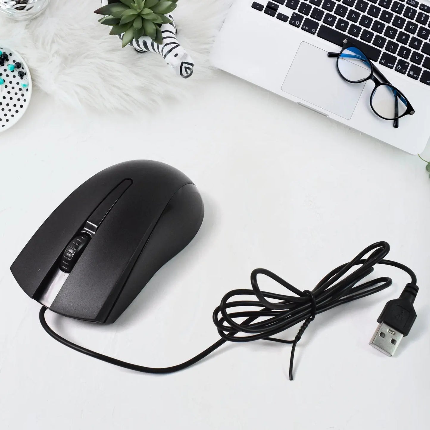 Wired Optical Mouse X2 for Laptop & Desktop – High Precision, Ergonomic Design - Chestore