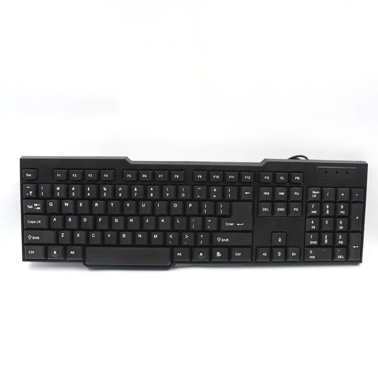 Wired USB Keyboard – 104 Keys | Ergonomic & Durable Keyboard for Home & Office Use | 1 Pc - Chestore