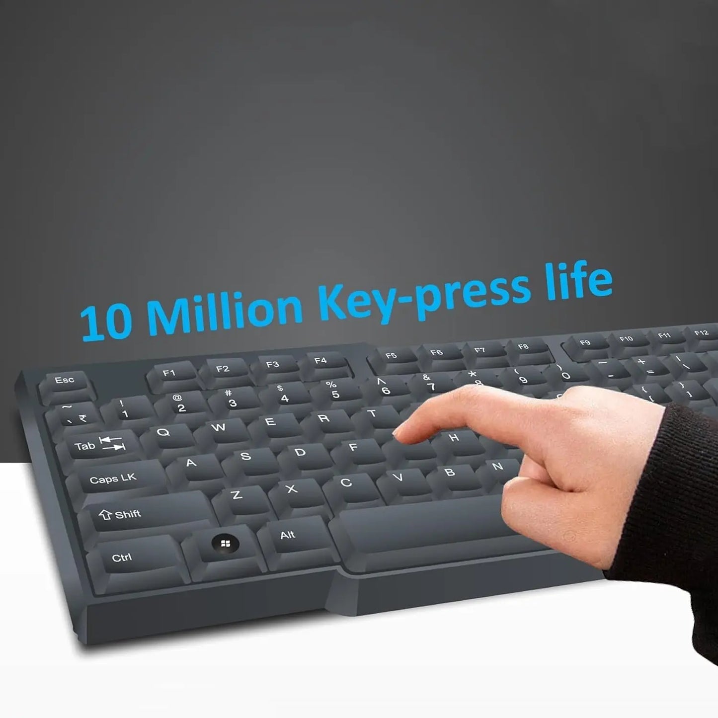 Wired USB Keyboard – 104 Keys | Ergonomic & Durable Keyboard for Home & Office Use | 1 Pc - Chestore