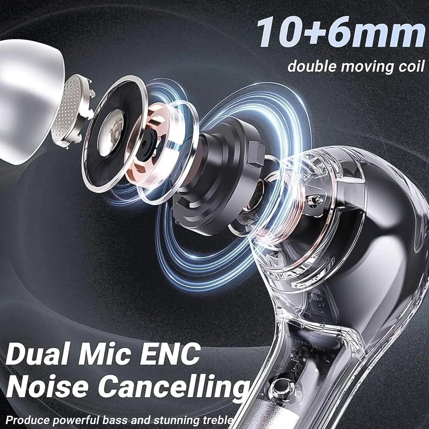 Wireless Bluetooth 5.3 In - Ear Earbuds with Microphone – 200mAh Battery, Premium Sound 🎧🔊 - Chestore