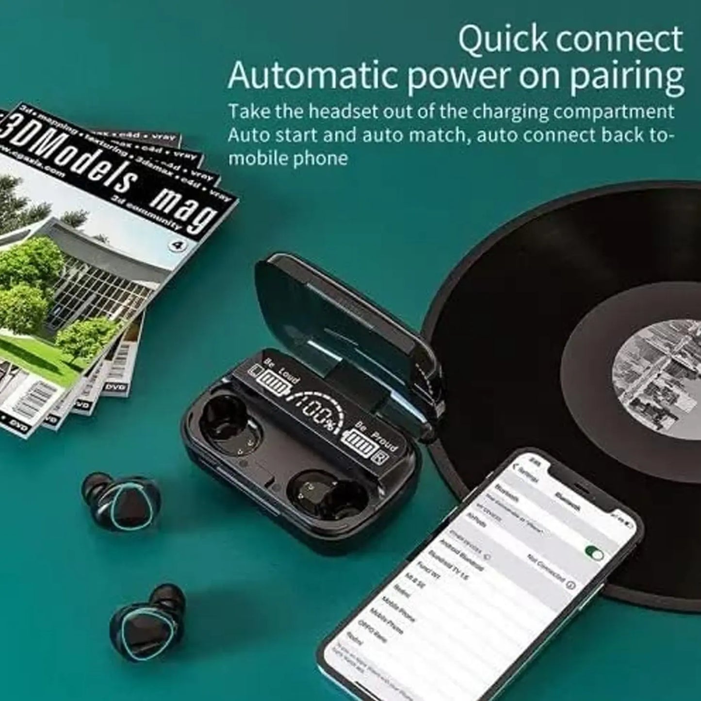 Newest Wireless In - Ear Earbuds – Bluetooth 5.0 Sport Headset with Bass & Built - In Mic - Chestore